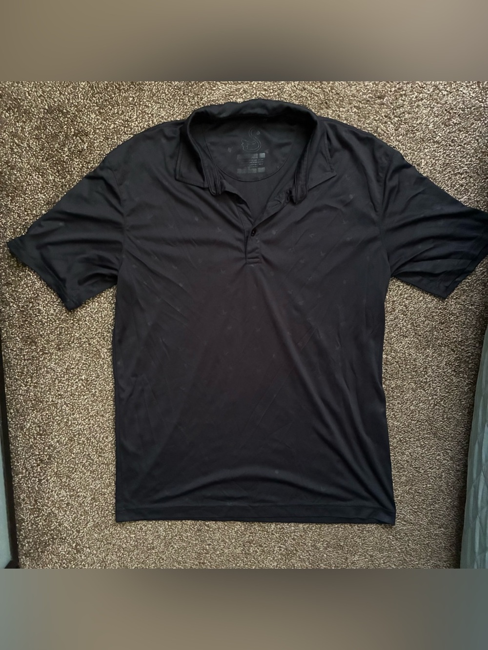 Swannies Byrd Polo Golf Shirt, Black, Size Medium